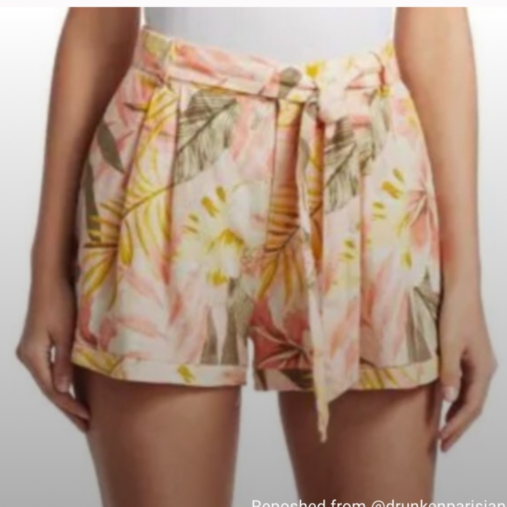 $148 Joie Jacklynn Linen Shorts Size 10
